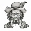 african American old school gentleman tattoo design tattoo design idea