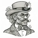 african American old school gentleman tattoo design tattoo design idea