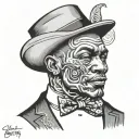 african American old school gentleman tattoo design tattoo design idea