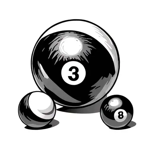 billiards balls tattoo design idea