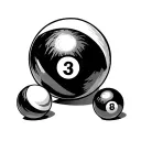 billiards balls tattoo design idea
