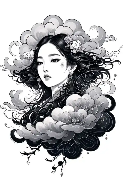 CLOUD AND AIR JAPANESE IREZUMI tattoo design idea