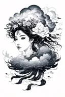 CLOUD AND AIR JAPANESE IREZUMI tattoo design idea
