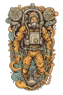 diver tattoo design idea