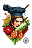 culinary tattoo design idea