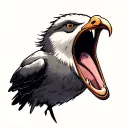 screaming seagull tattoo design idea