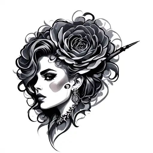 Shemale tattoo design idea