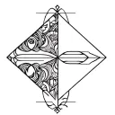 Gemini and Aquarius patern geometrical tattoo design idea