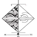 Gemini and Aquarius patern geometrical tattoo design idea