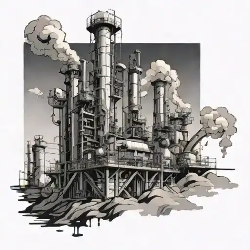 oil refinery tattoo design idea