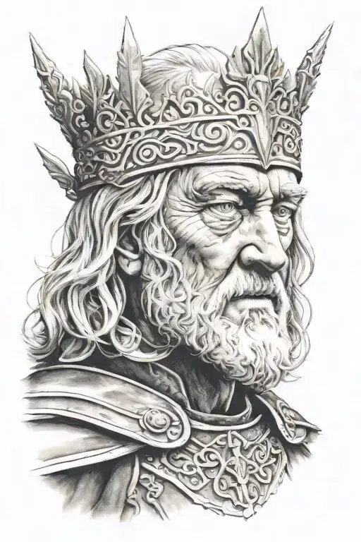 King of Rohan - Theoden (Bernard Hill) tattoo design idea