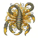 scorpion with wings spread wide tattoo design idea