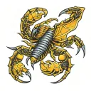 scorpion with wings spread wide tattoo design idea