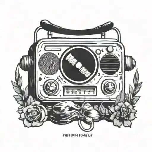 migraine twenty one pilots car radio tattoo design idea