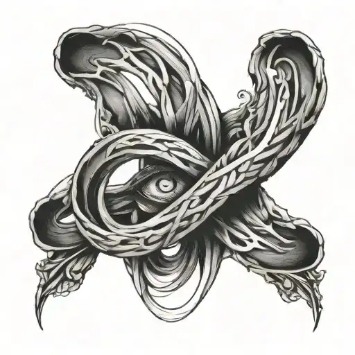 Memory, infinity symbol, forearm tattoo design idea