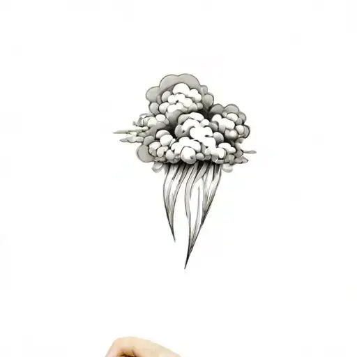 Cover Up Clouds and Smoke tattoo design idea