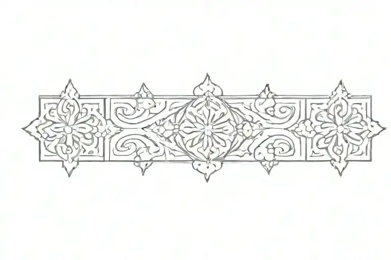 spanish tile tattoo design idea