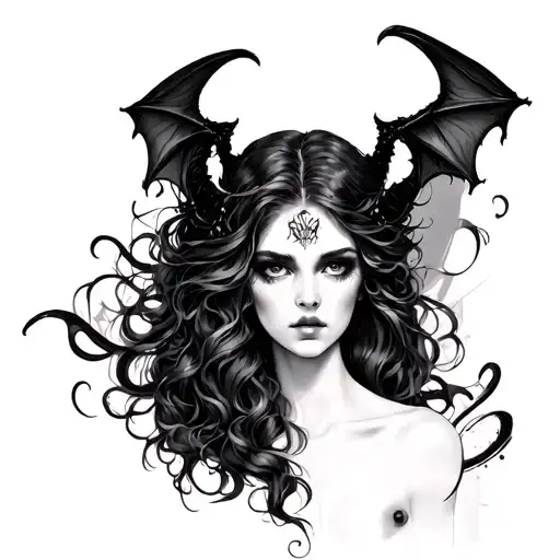 succubus and lilith fusion tattoo tattoo design idea