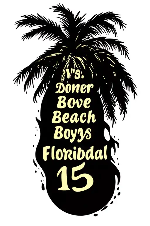 Florida I95 Beach Boys lyrics tattoo design idea