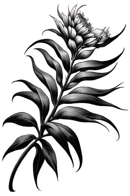 kangaroo paw flower tattoo design idea