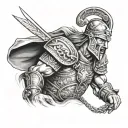 Germanic Warrior tattoo design idea