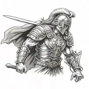 Germanic Warrior tattoo design idea