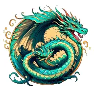 dragon taking flight tattoo design idea