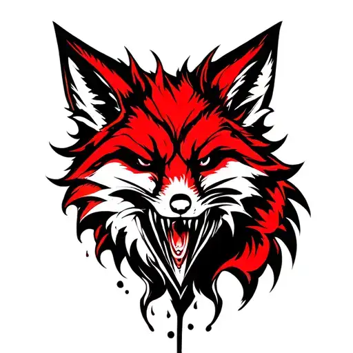 Fox Face tattoo design idea