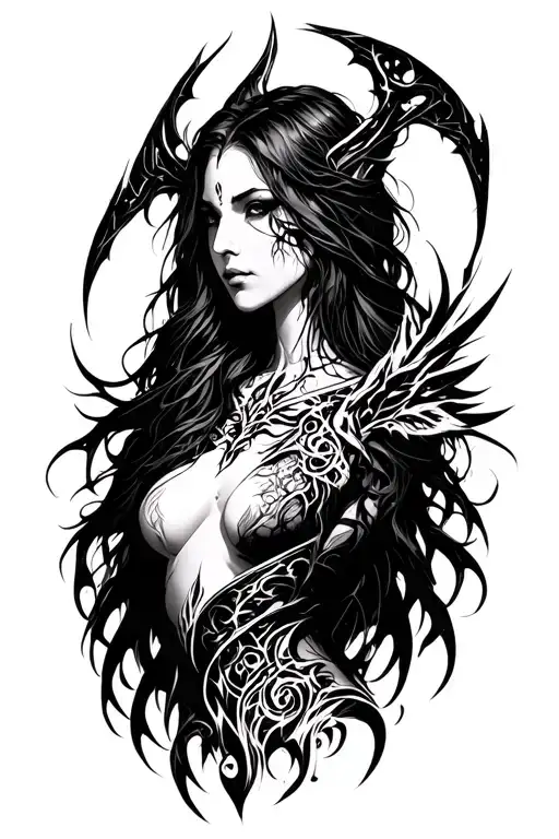 Diablo 3 spiritborn female tattoo design idea