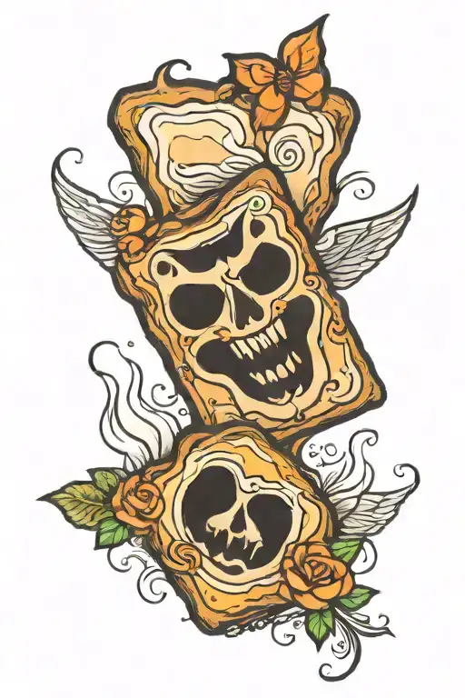 burnt toast tattoo design idea