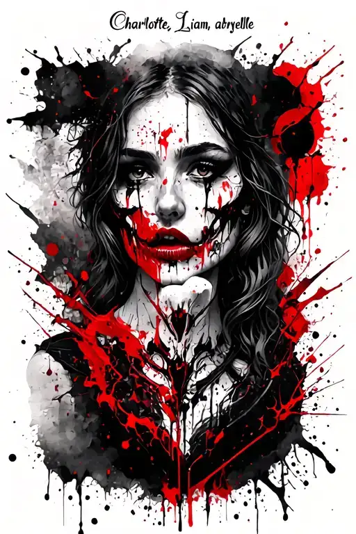 "Charlotte, Liam, abryelle" good vs evil. tattoo design idea