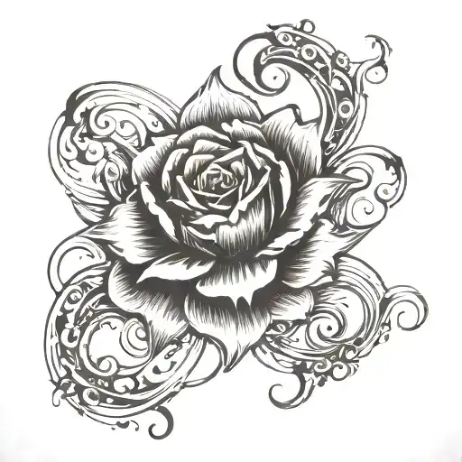 freehand line tattoo on body tattoo design idea