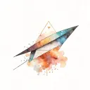 paper airplane with galaxy small tattoo tattoo design idea