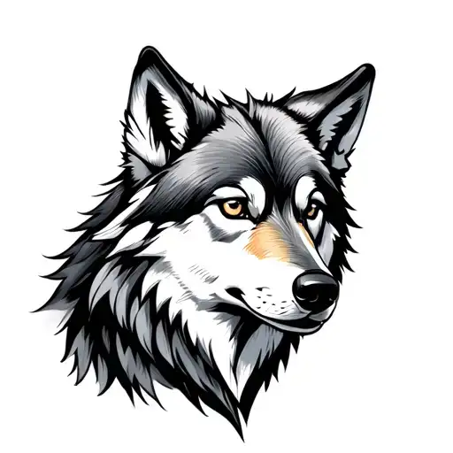 Quick,friendly wolf line tattoo design tattoo design idea