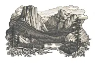 yosemite national park tattoo design idea