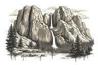 yosemite national park tattoo design idea