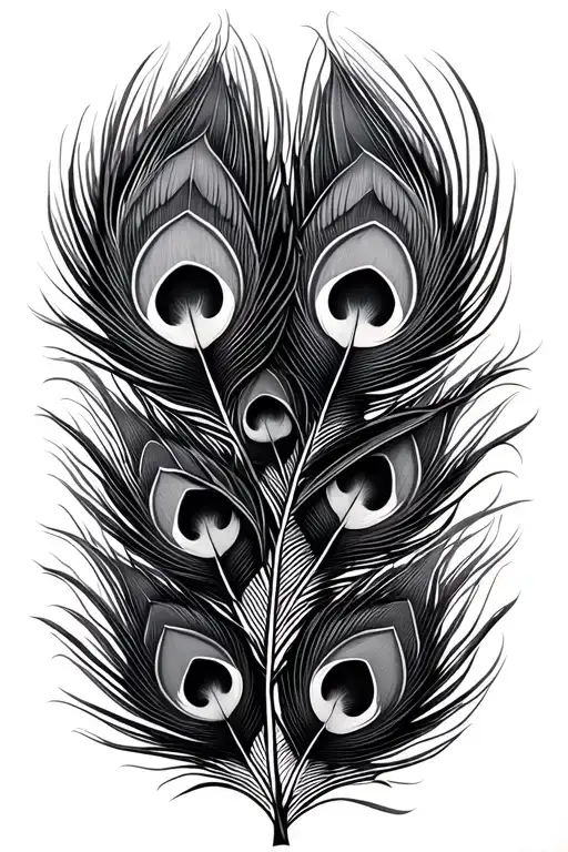 peacock feathers  tattoo design idea
