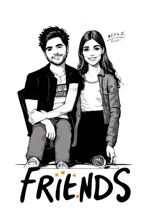 Friends TV show tattoo design idea
