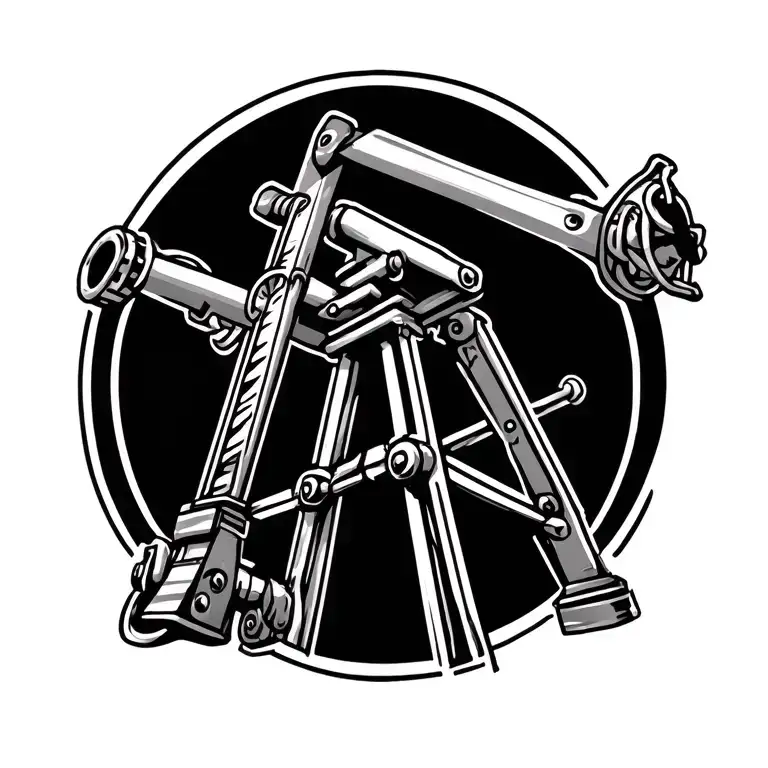 pump jack tattoo design idea