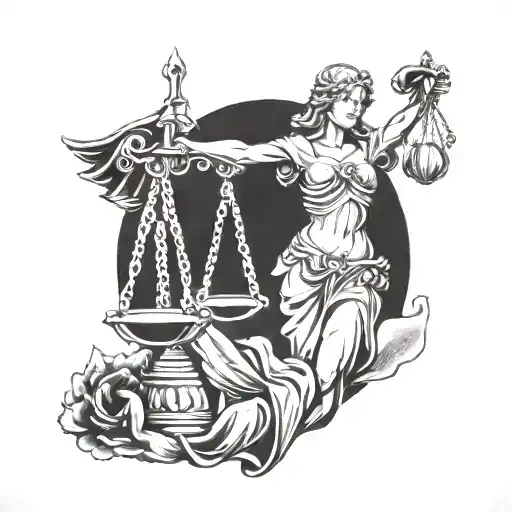 Lady Justice tattoo design idea