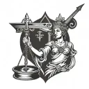 Lady Justice tattoo design idea