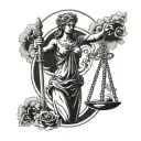 Lady Justice tattoo design idea