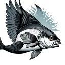 Flying Fish tattoo design idea