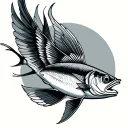 Flying Fish tattoo design idea