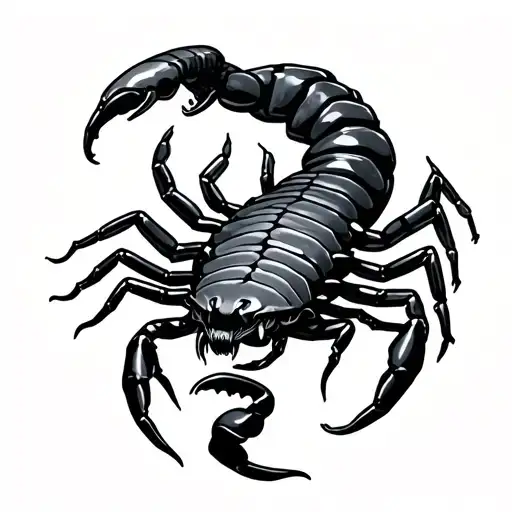 scorpion october tattoo design idea