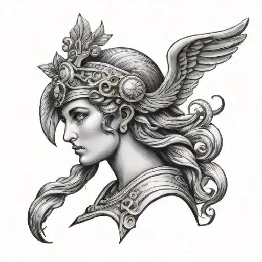 athena greek goddess tattoo design idea