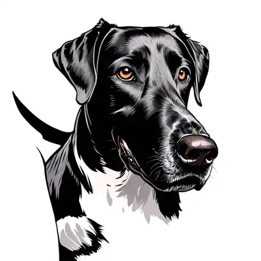 labrador retriever tattoo design idea
