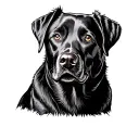 labrador retriever tattoo design idea
