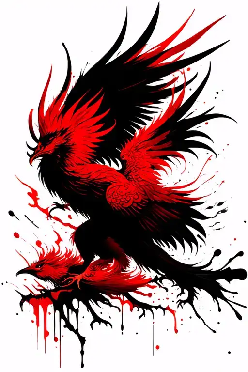 phoenix chinese style tattoo design idea