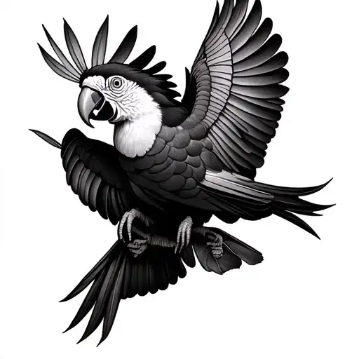 Scarlet Macaw tattoo design idea